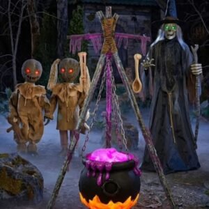 Cauldron and witch