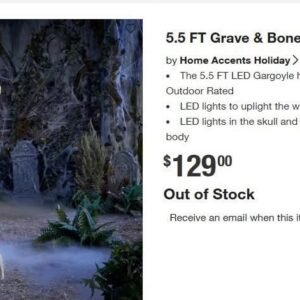 5.5 ft gave and bones LED Gargoyles